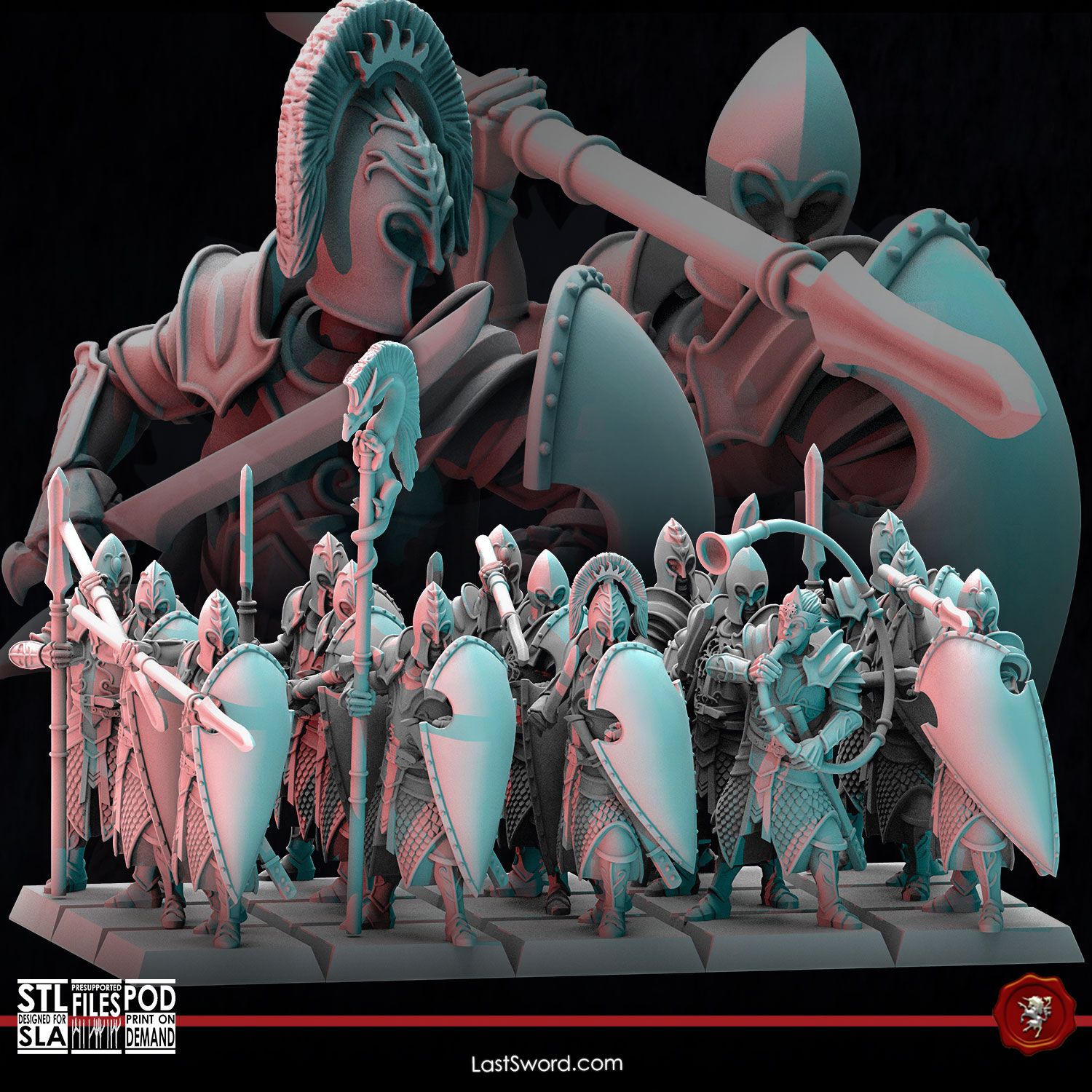 Elven Spearmen | Pre-Supported | 30mm High Elves