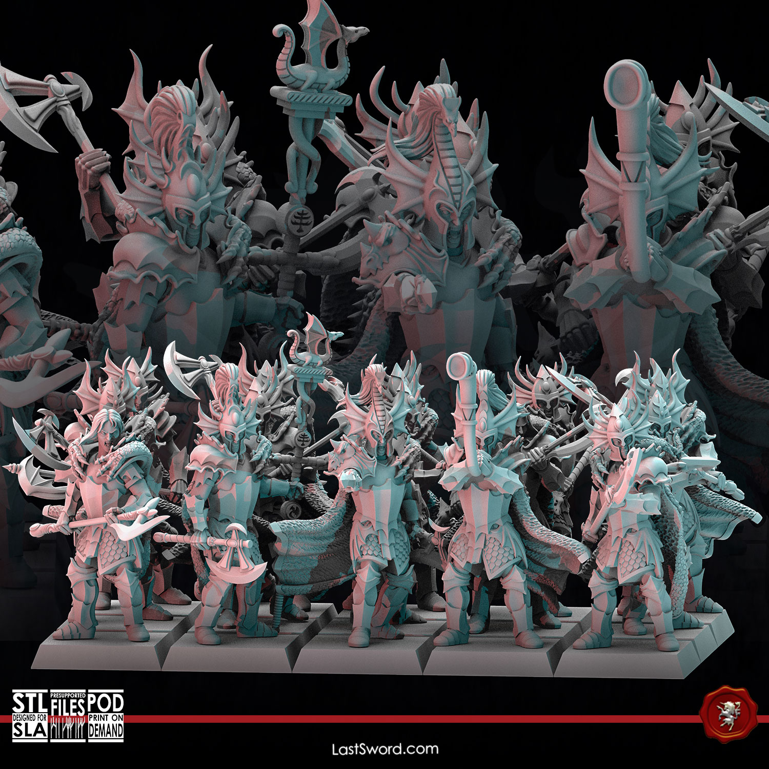 Dragon Guard | Pre-Supported | 30mm High Elves