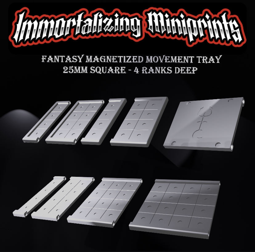 Fantasy Magnetized Modular Movement Tray 4x 25mm square