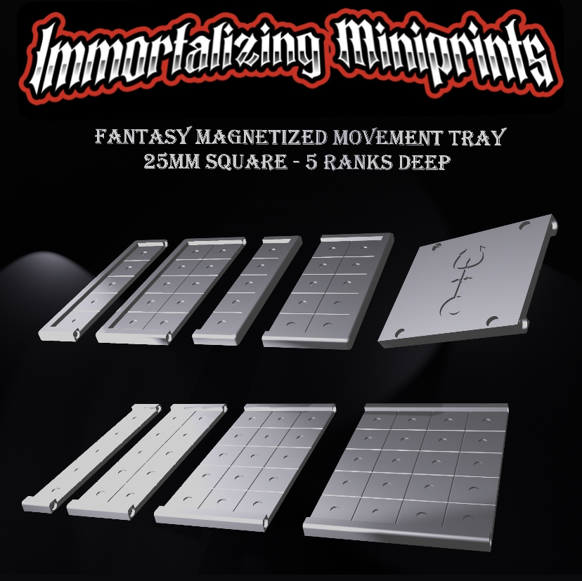 Fantasy Magnetized Modular Movement Tray 5x 25mm square