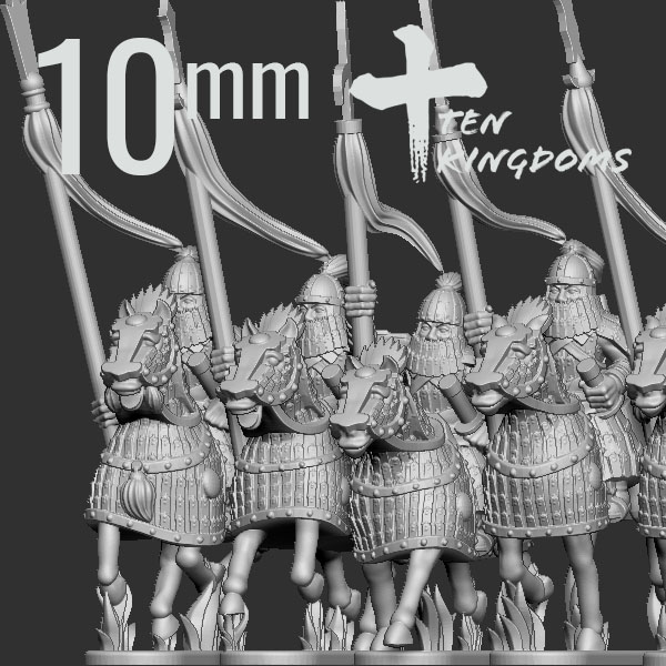 10mm Jurchen-Jin Armoured Spear Armoured Horse