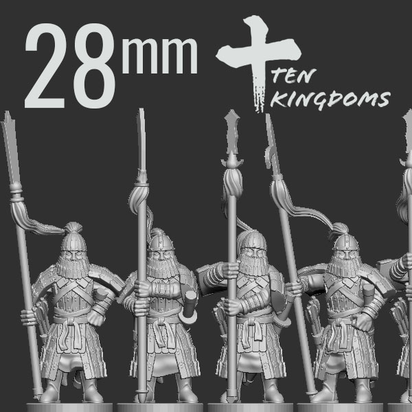 28mm Jurchen-Jin Spear Heavy Armoured Foot