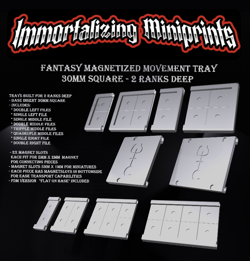 Fantasy Magnetized Modular Movement Tray 2x 30mm square
