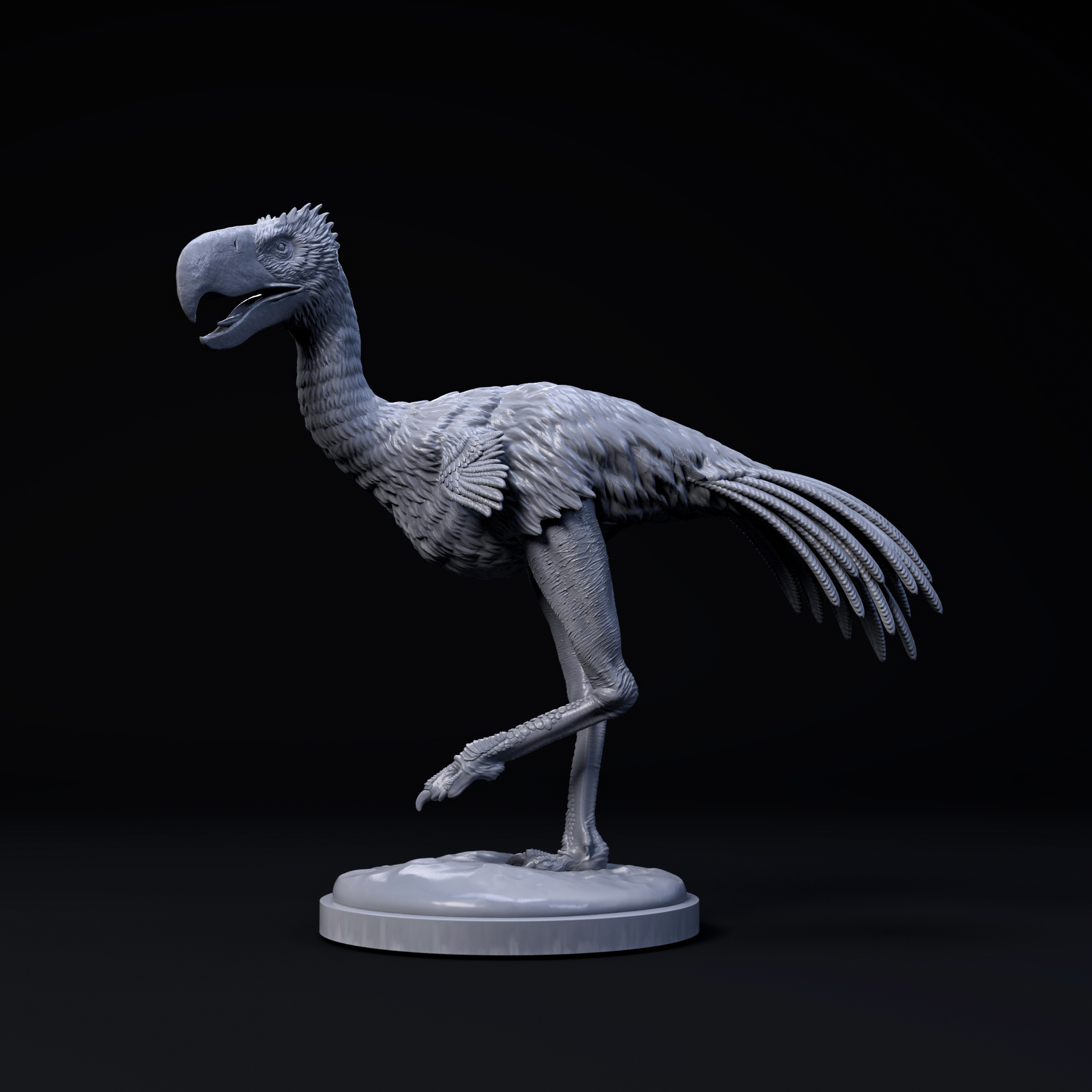 Phorusrhacos strolling 1-35 scale pre-supported prehistoric bird FREE model