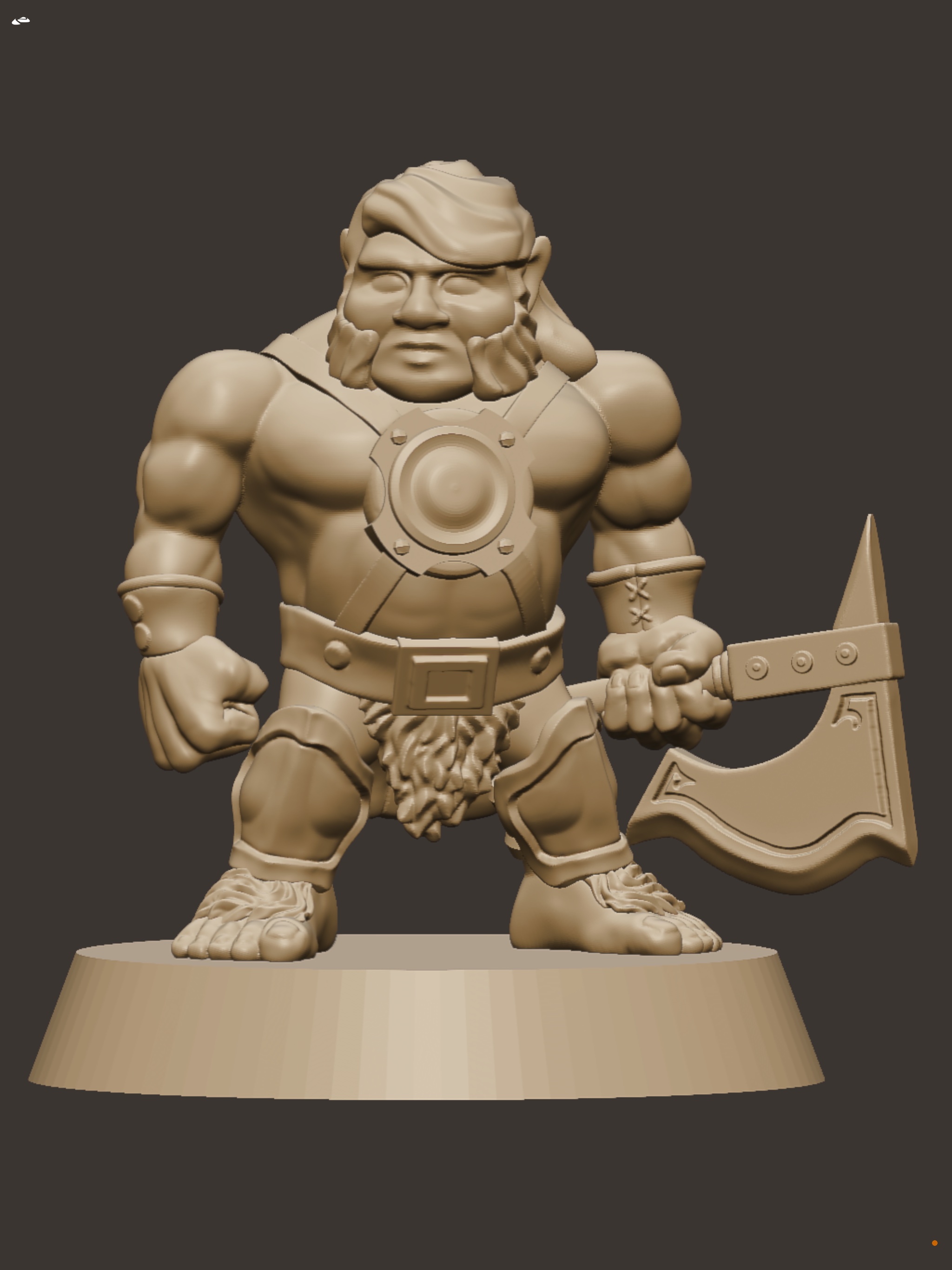 Halfling Barbarian with Axe