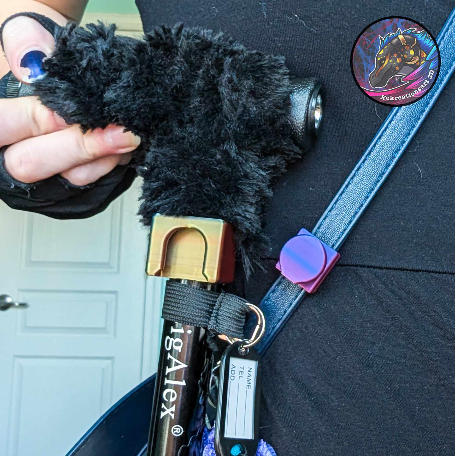No Magnet Hands-free Cane Clip + Adjustable Cane Clip