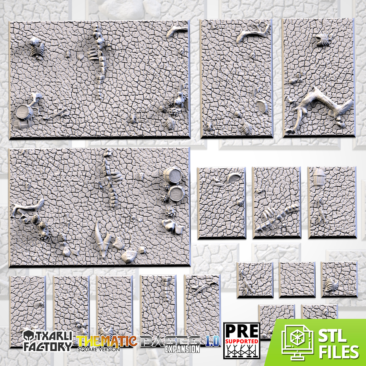 Cracked Desert Bases (Square) Expansion