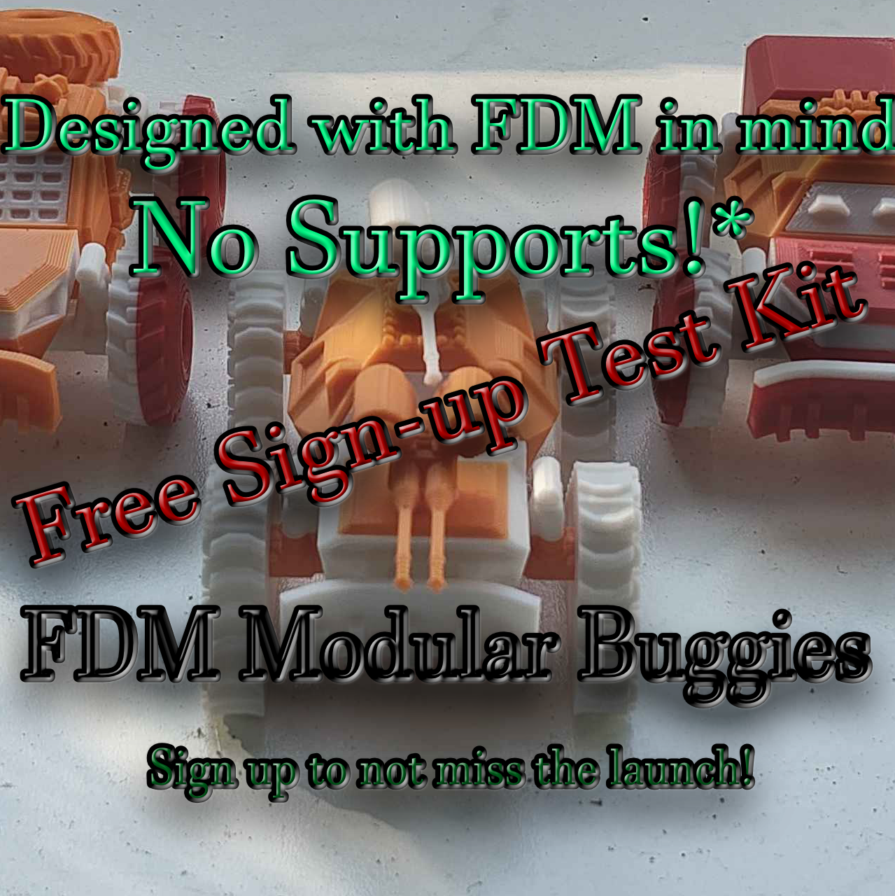 FDM Modular Buggies - Test Printable Kit