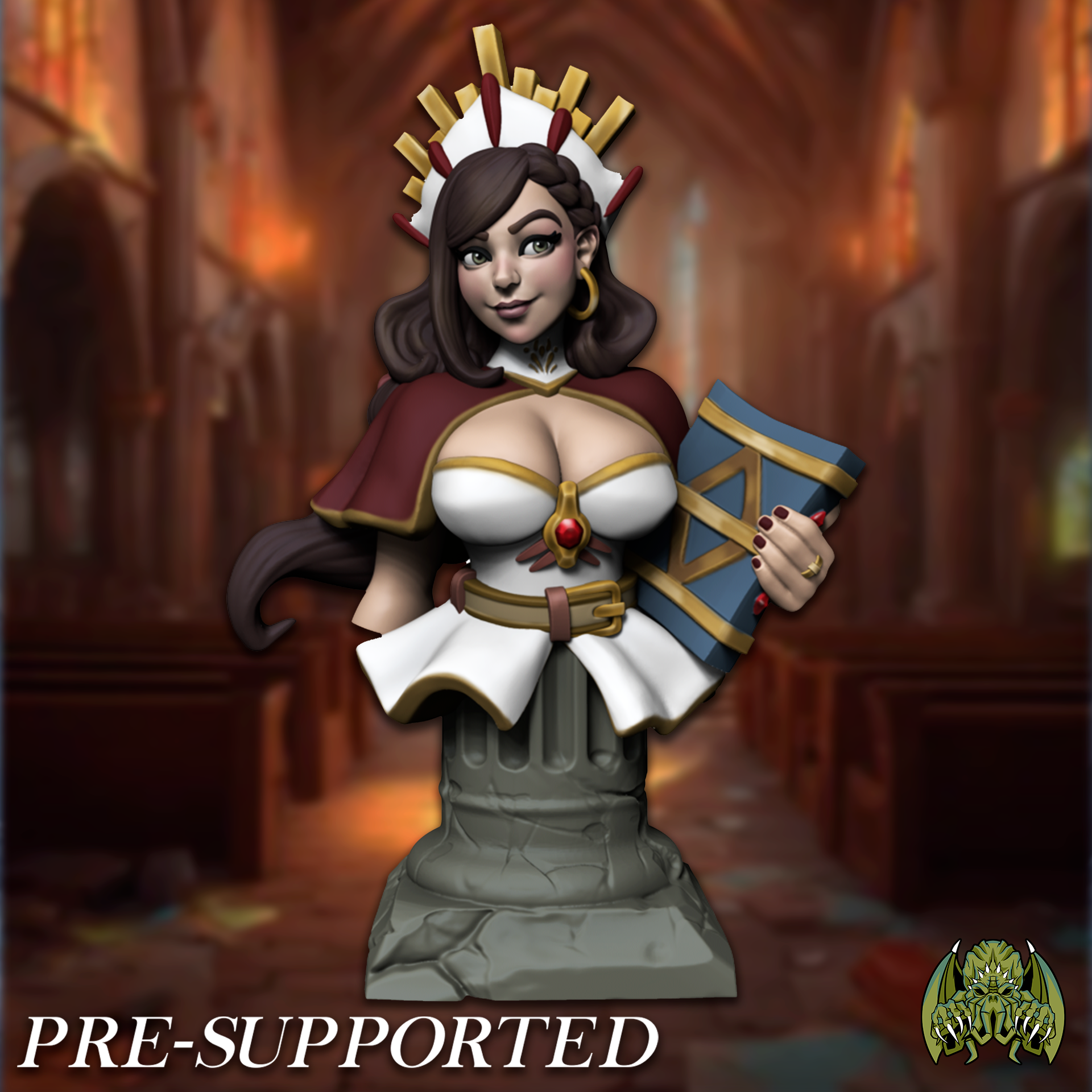 [BUST] Nadya Dawnseeker [PRE-SUPPORTED] Female Cleric Saint