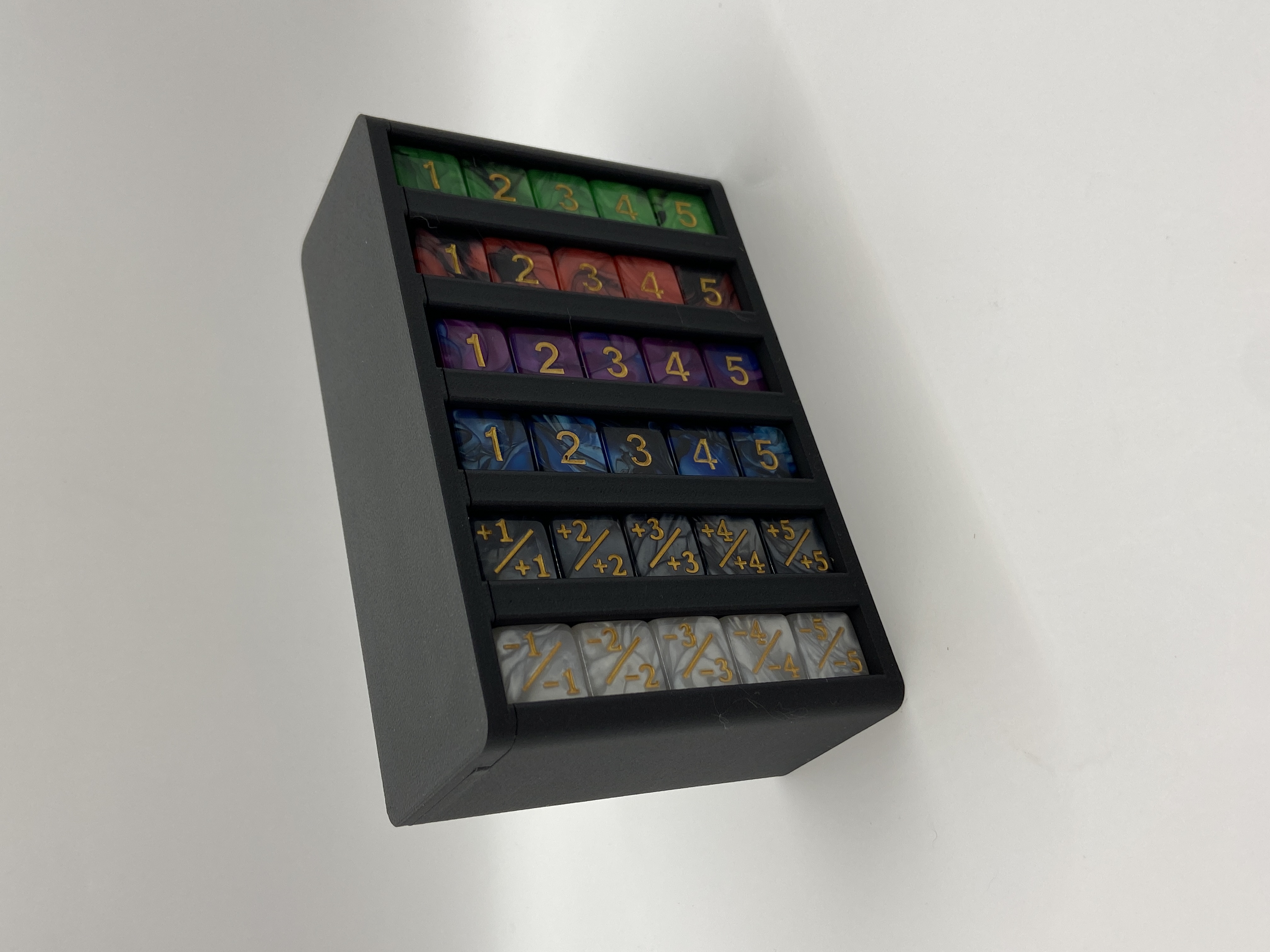 Dice Track Deck Box - Card Box with Dice slots to hold 30 standard sized dice