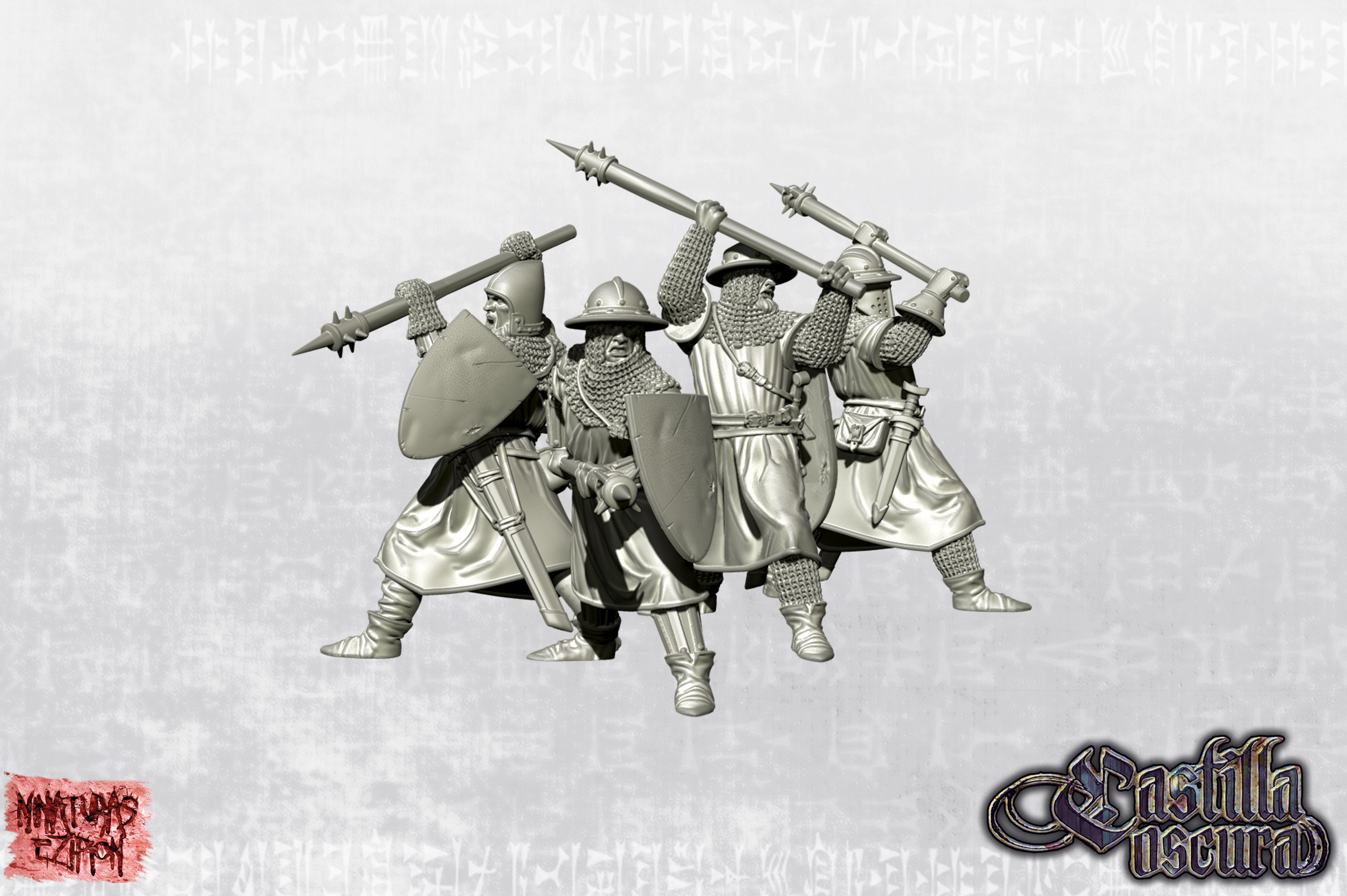 Flemish Militia armed with "Goedendag" - Early14th