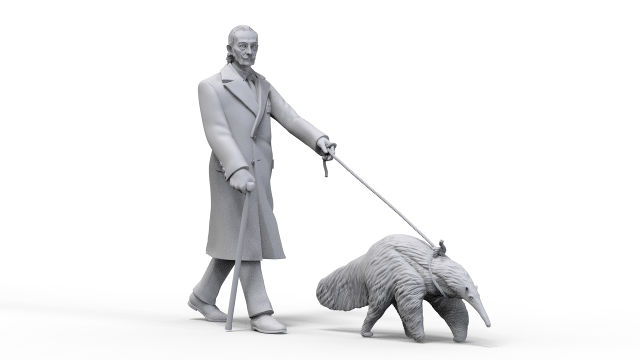Salvador Dali and anteater