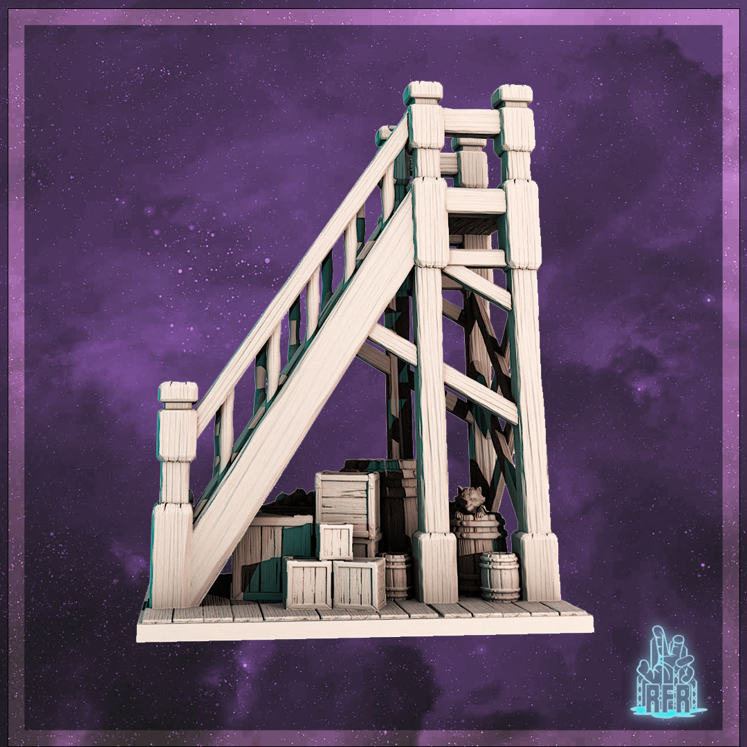 Copperclaw Steps - Tabletop scatter miniature (Pre-Supported)