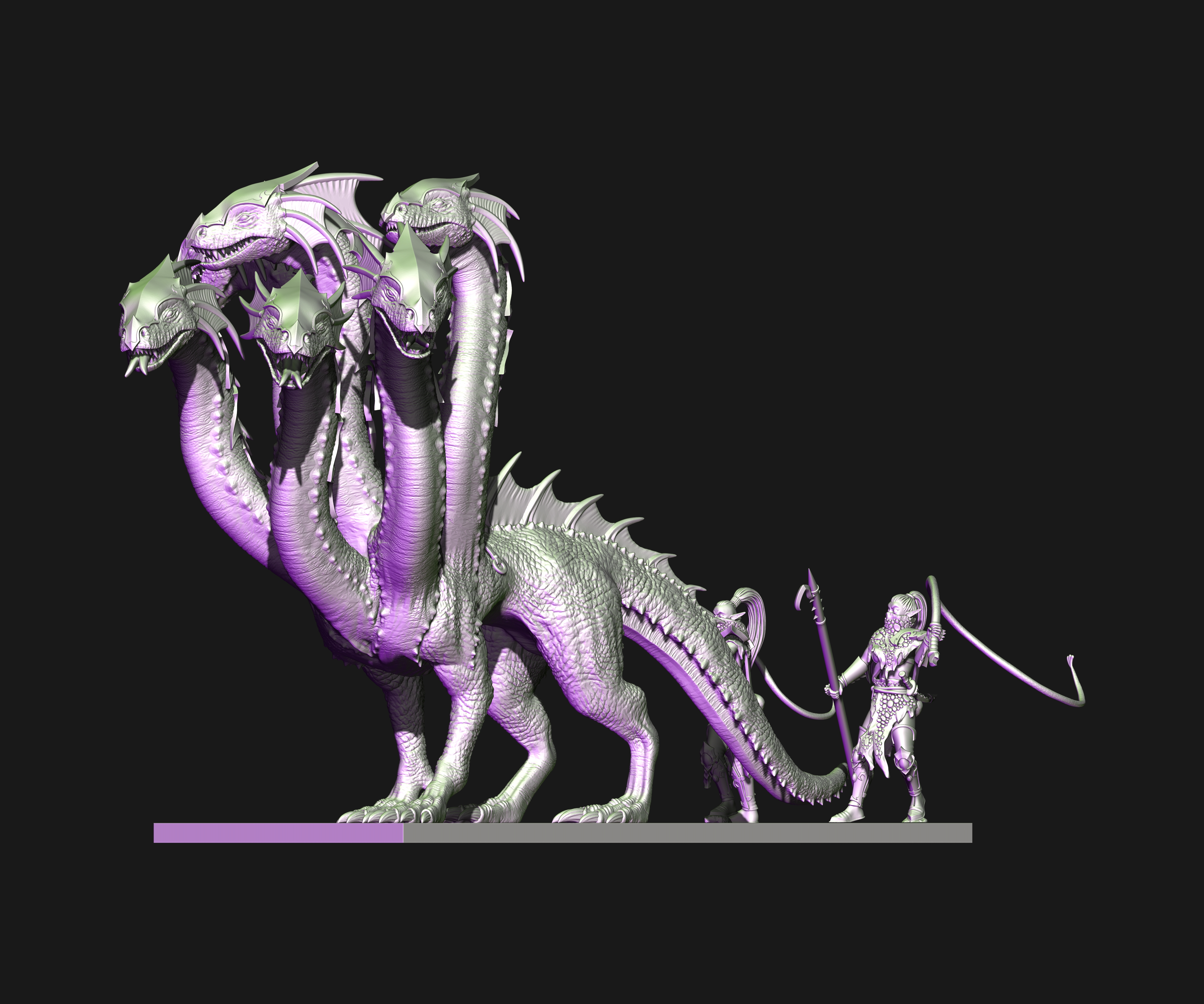 Dark elves Hydra pose 2 (elf)