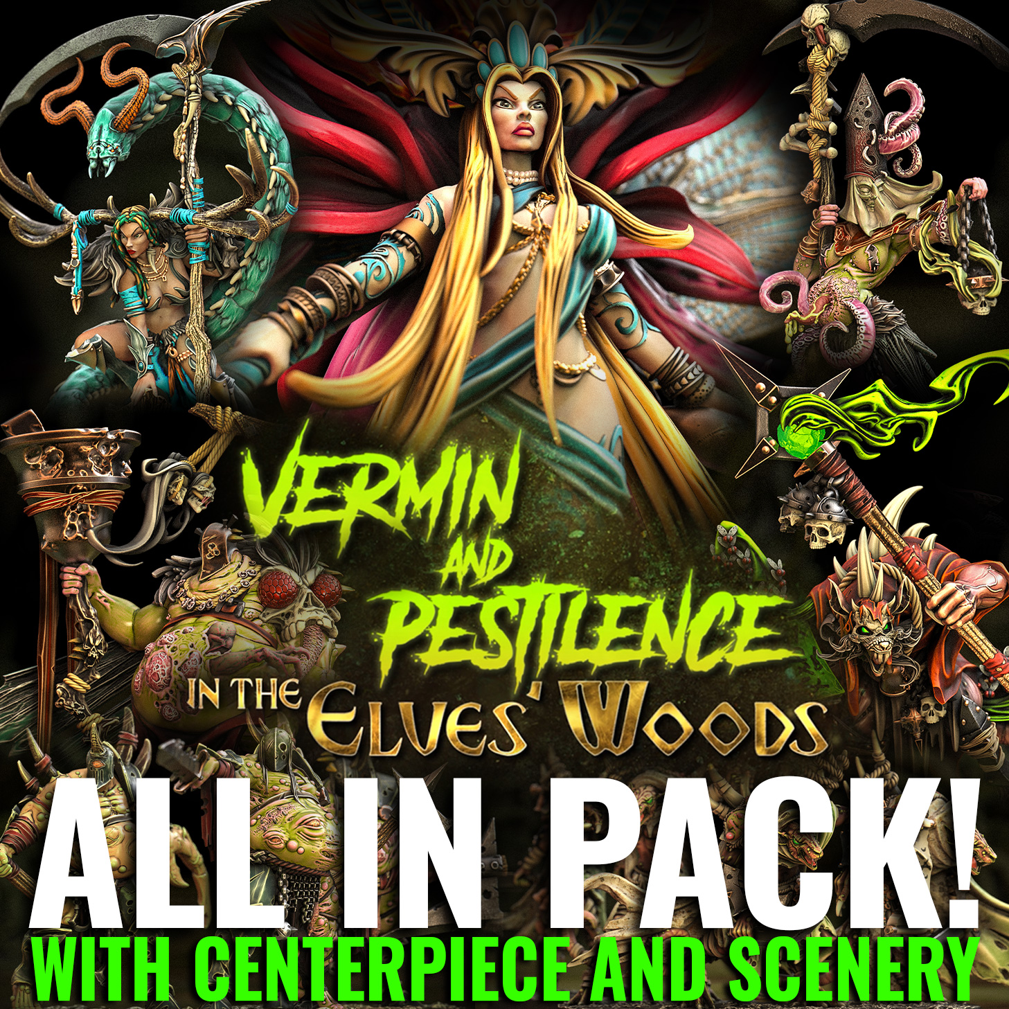 Vermin and Pestilence in the Elves' Woods (with Centerpiece and Scenery)
