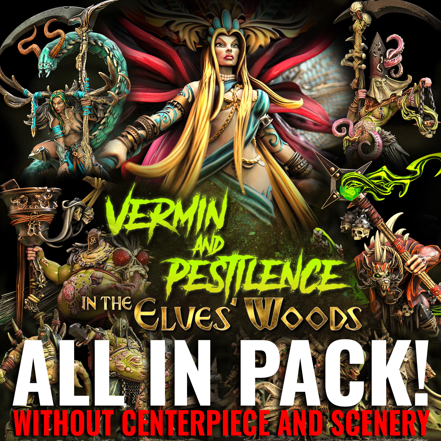 Vermin and Pestilence in the Elves' Woods (without Centerpiece and Scenery)