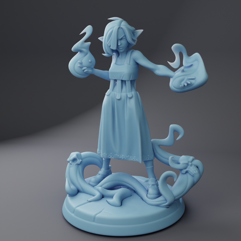 Nel the Hexxer ( Female Elf Warlock / Necromancer / Goth Sorcerer / Wizard )