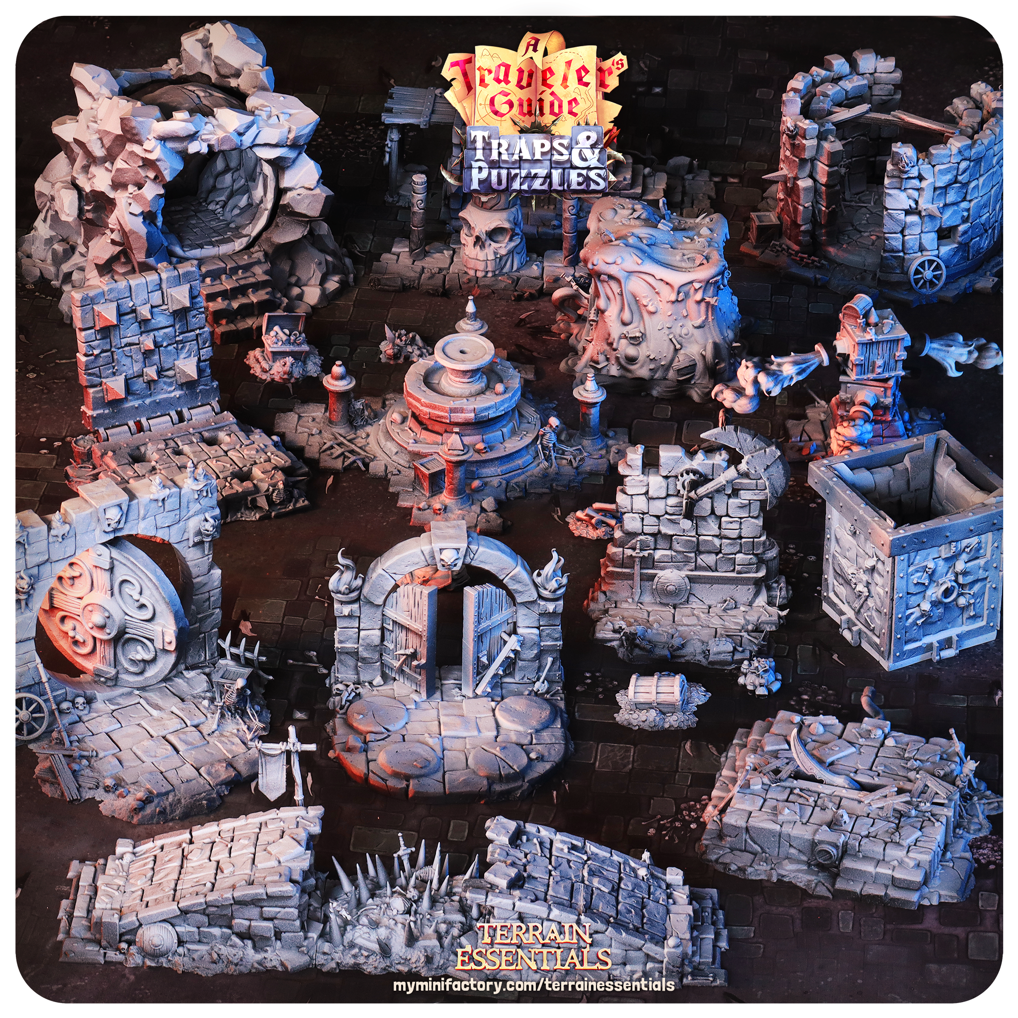 Traps and Puzzles Terrain Set (Pre-Supported)