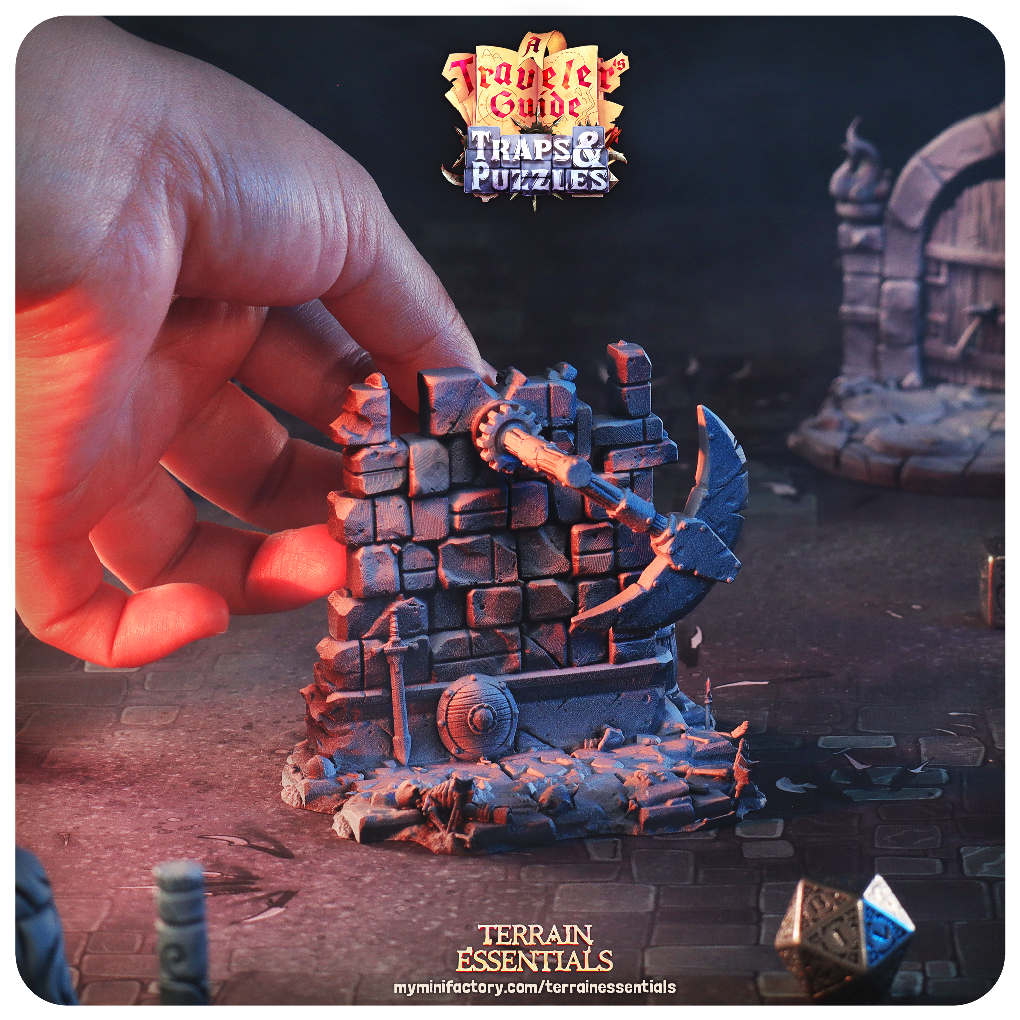 Terrain Trap - Axe Wall (Pre-Supported)