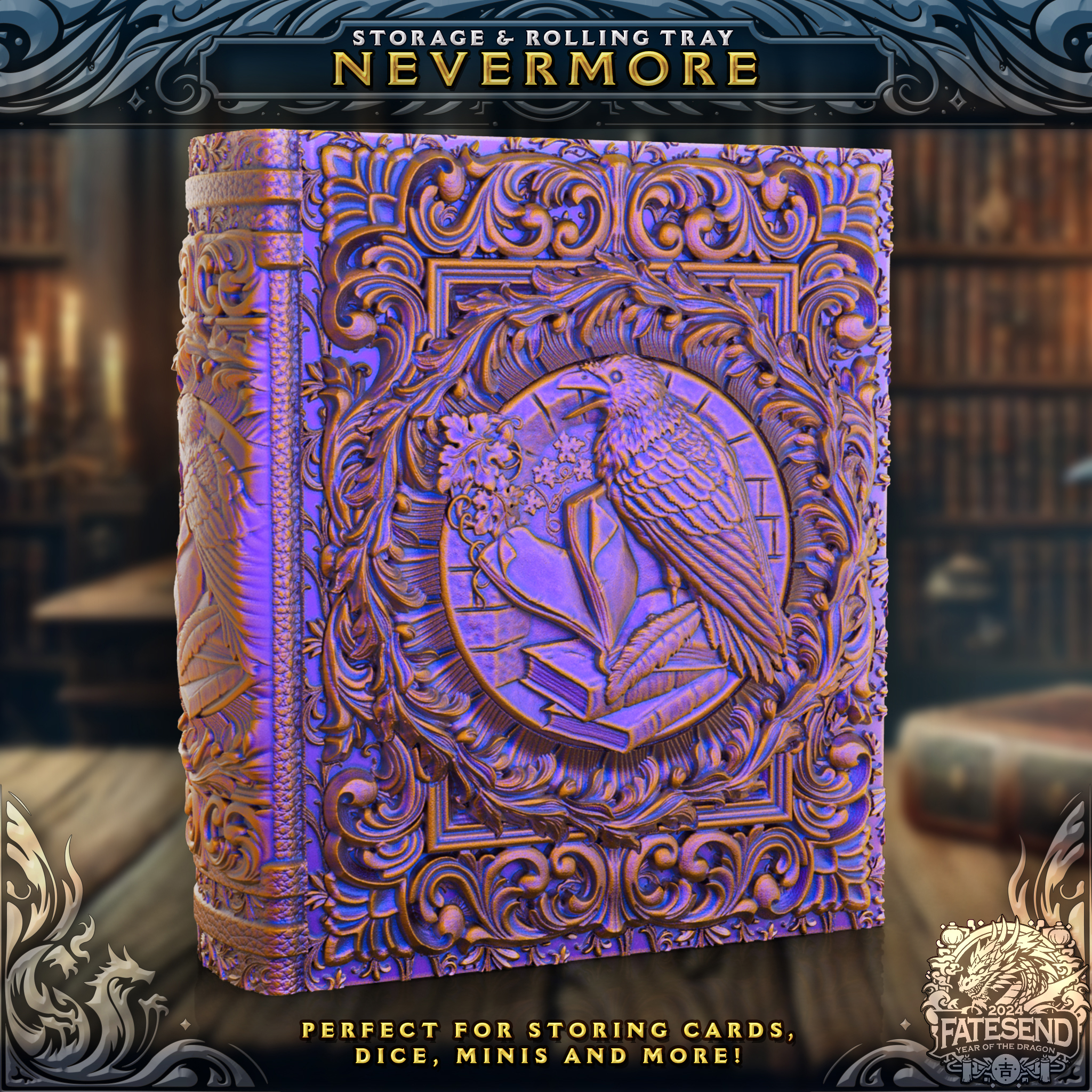 Nevermore Tome - Storage & Rolling Tray