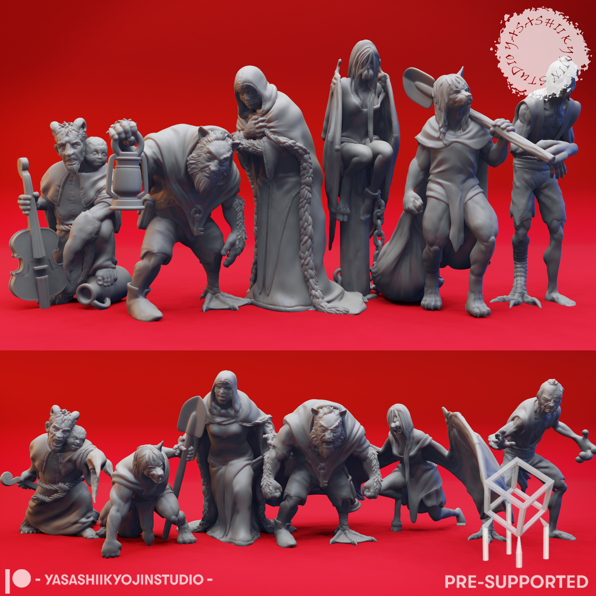 The Belviews - Mongrelfolk - Tabletop Miniatures (Pre-Supported)