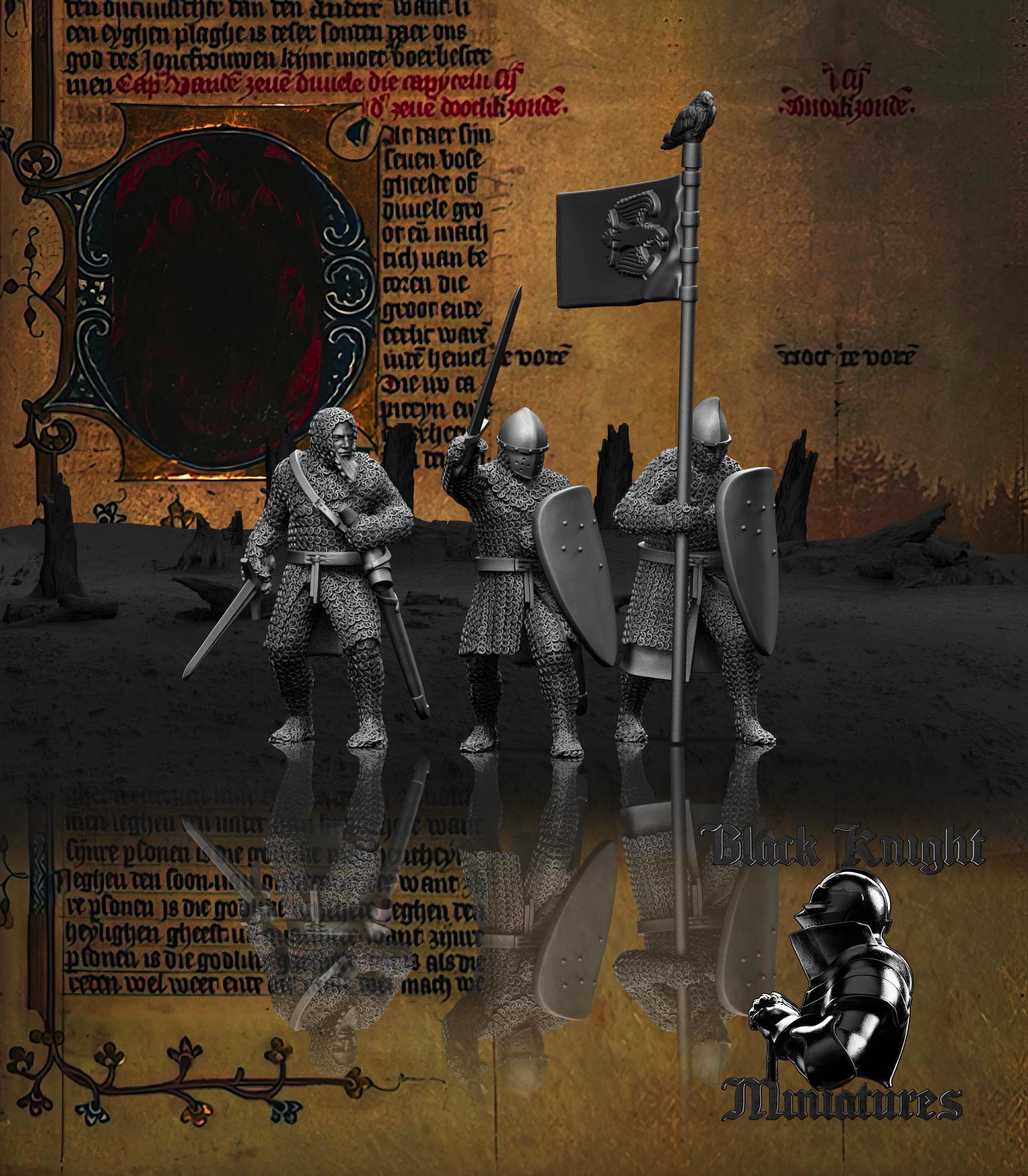 13t century - Polish Infantry Command Group (x3)