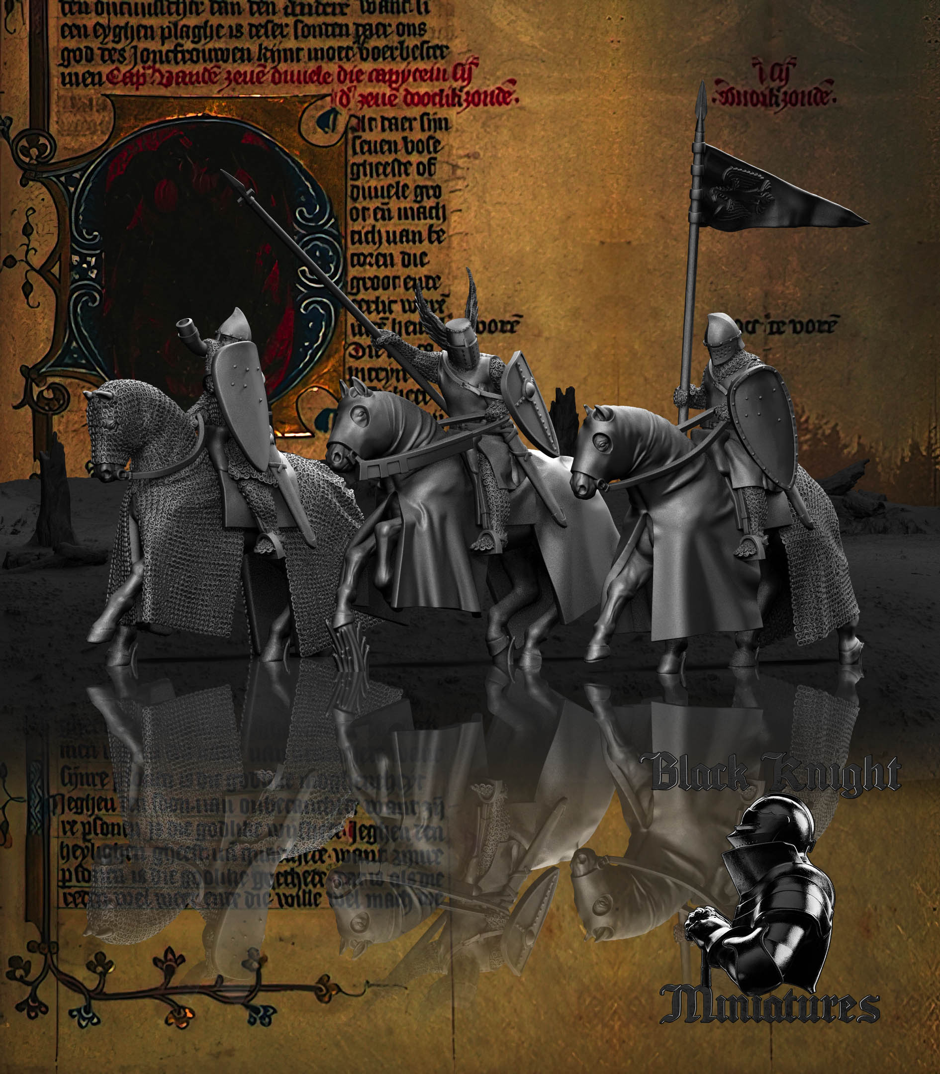 13th century - Polish Knights Command Group (x3)