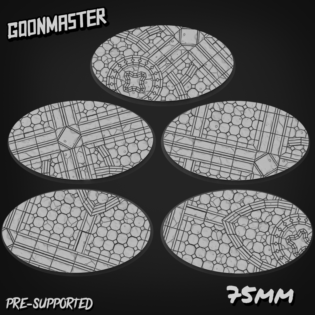 Gothic Tile Bases/Toppers 75mm x 42mm Oval x 5