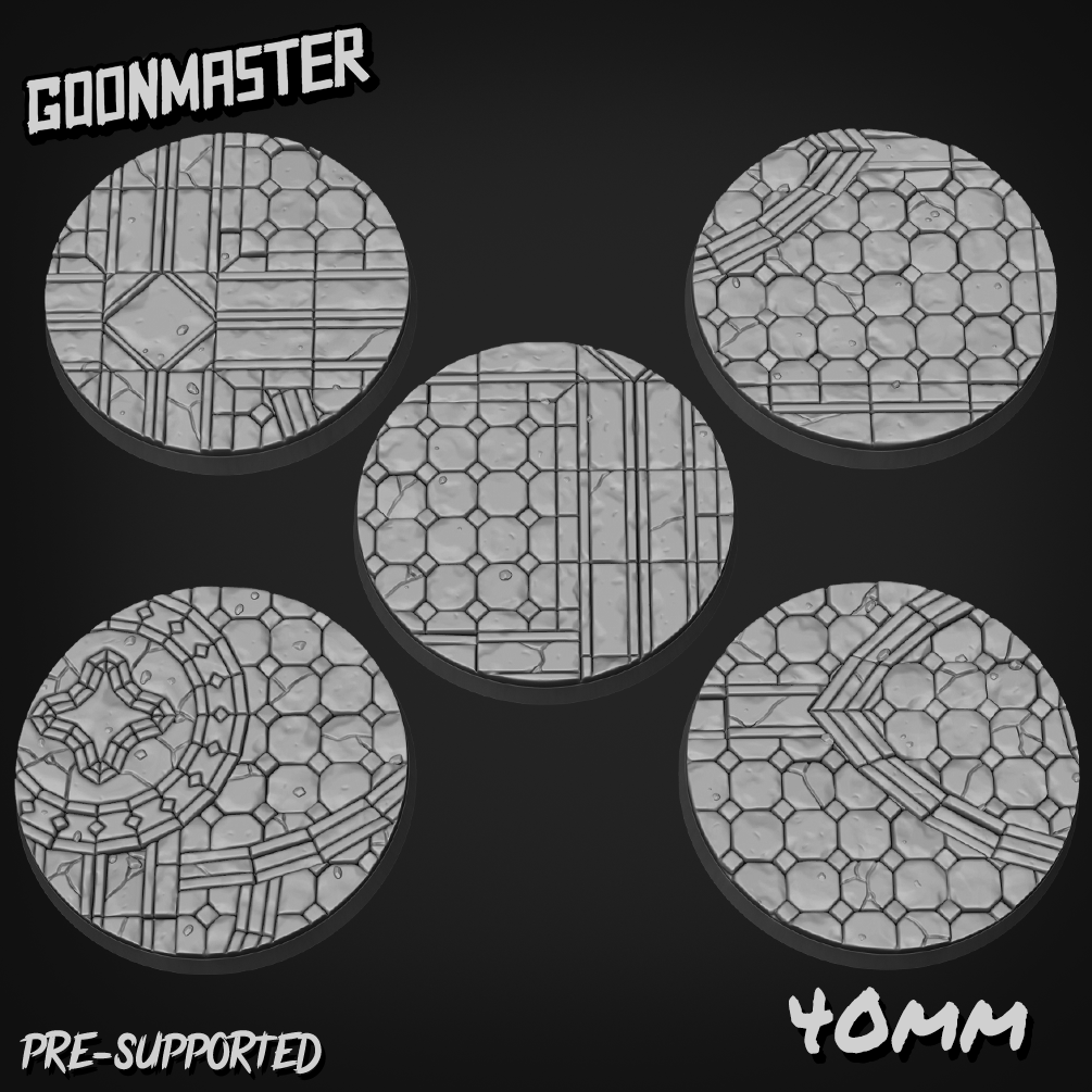 Gothic Tile Floor Bases/Toppers 40mm Round