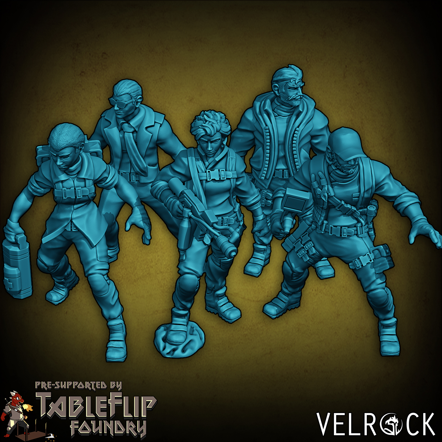 Colonial Ship Crew (PRESUPPORTED)