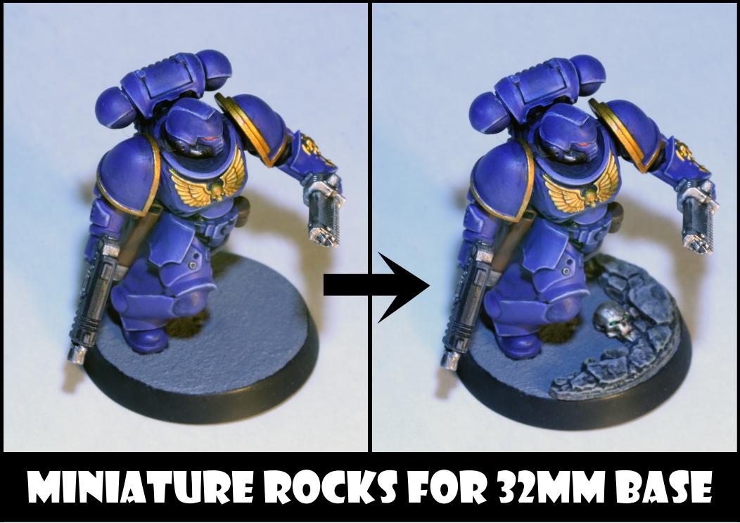 Basing Rock Warhammer 40k stl File 32mm Base