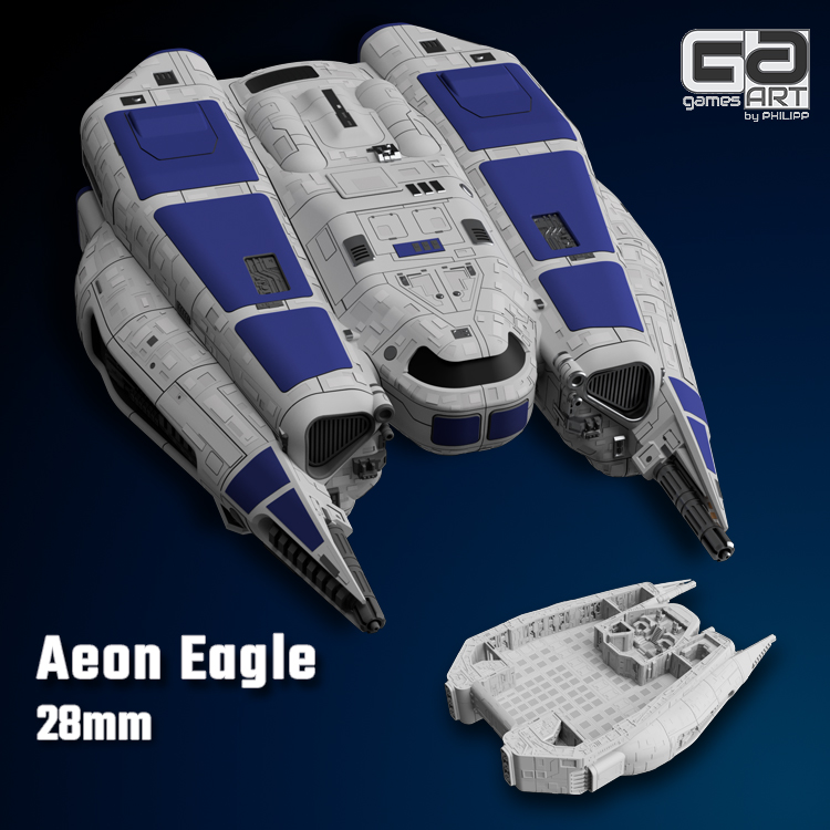 Aeon Eagle - Cosmic Commerce Cruiser - 28mm scale