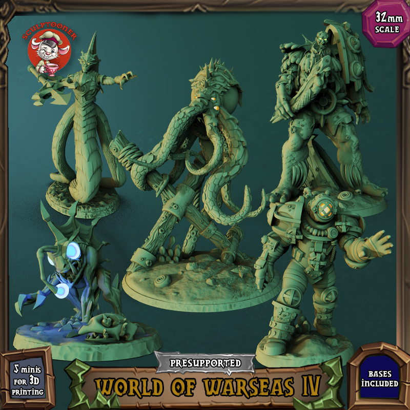 World of Warseas 4 - 32mm scale pre-supported set