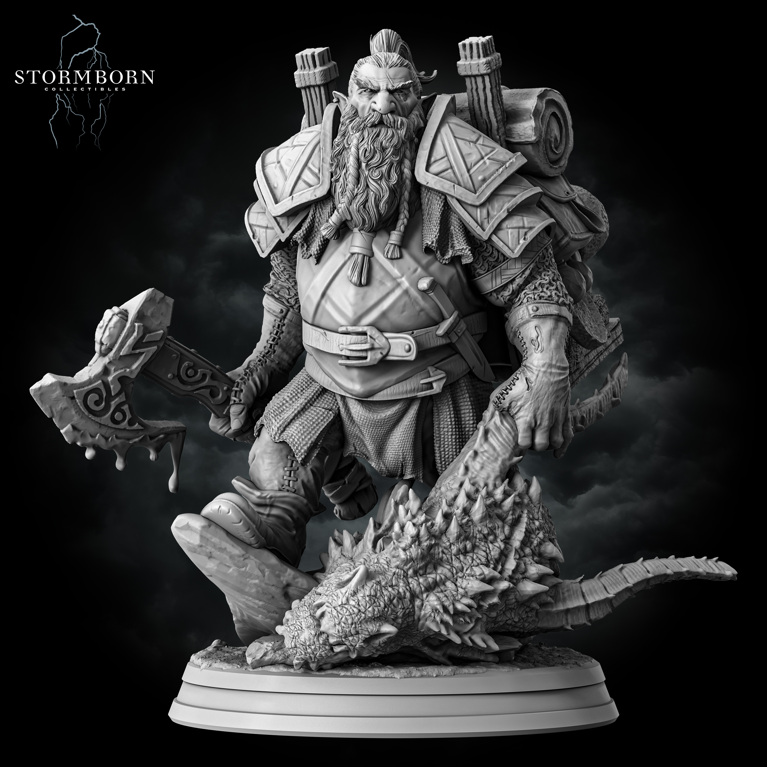Dwarven Dragon Hunter (2 sizes included)
