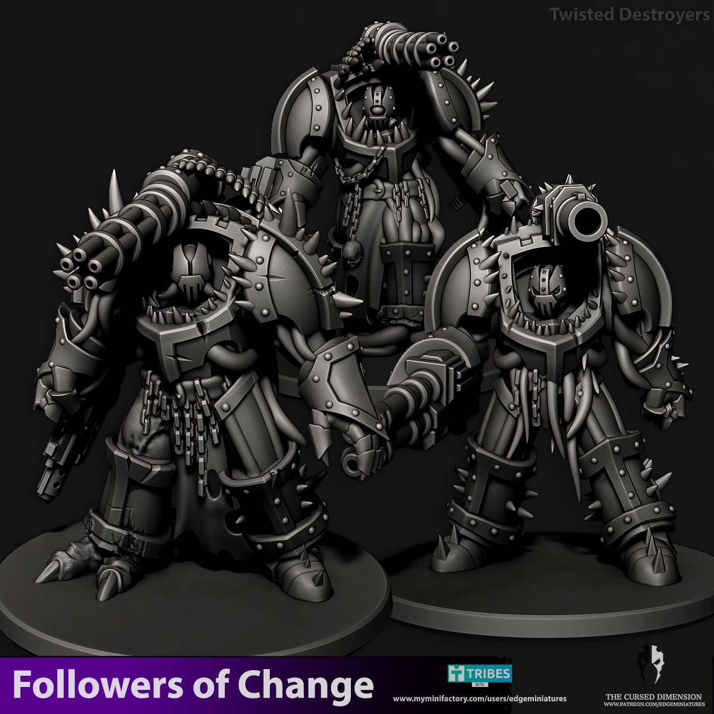 Twisted Destroyers - Followers of Change - 28mm
