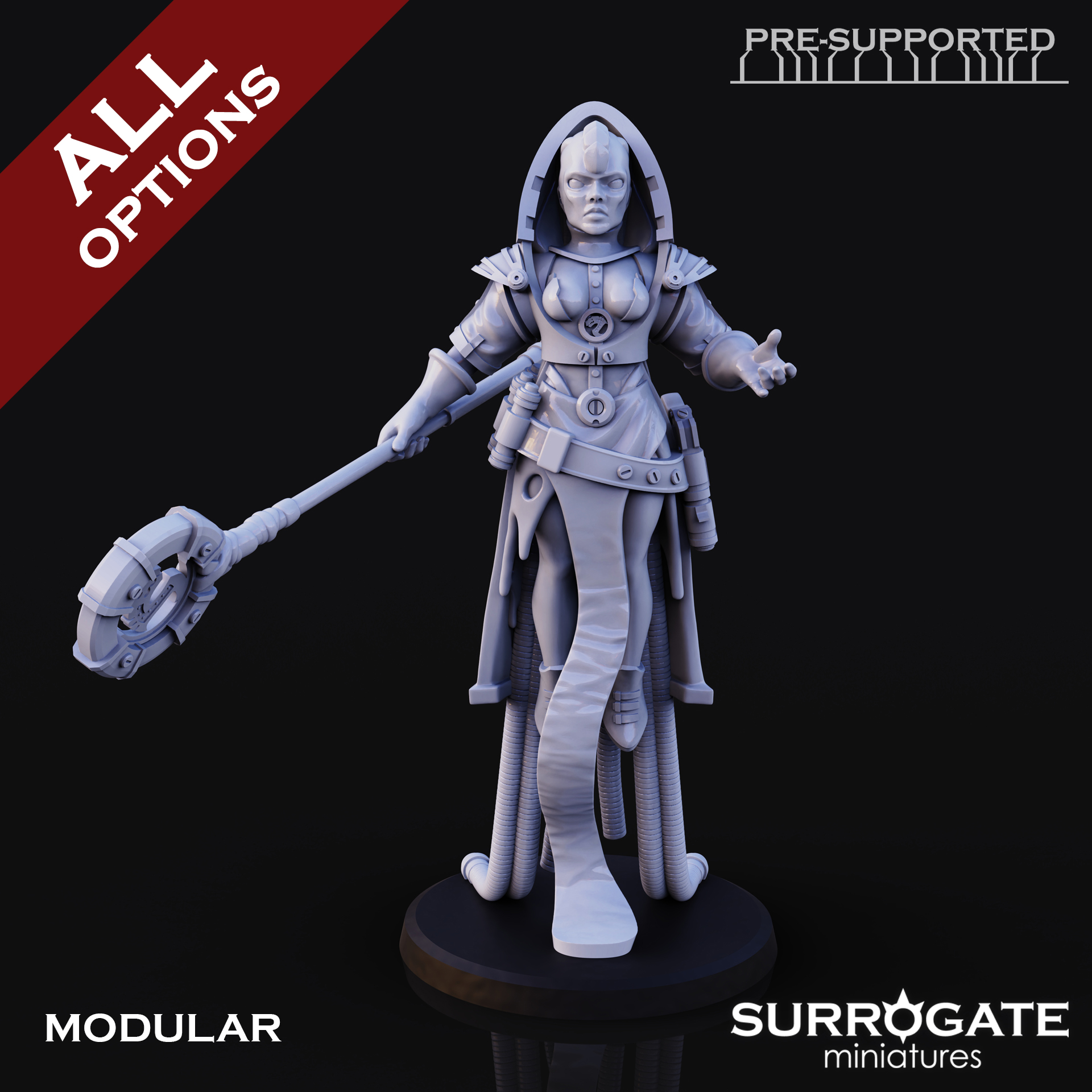 Biohackers Bio-Witch, Surrogate Miniatures August 2024 Hero Unit Release