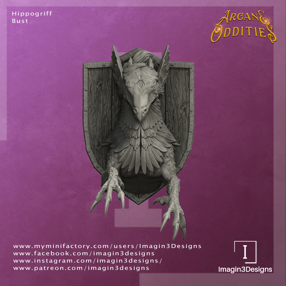 Pre-Supported Hippogriff Bust