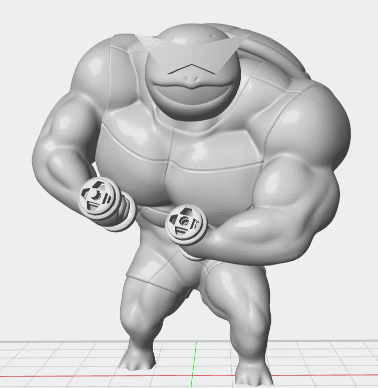 Ultra swole Squirtle weights