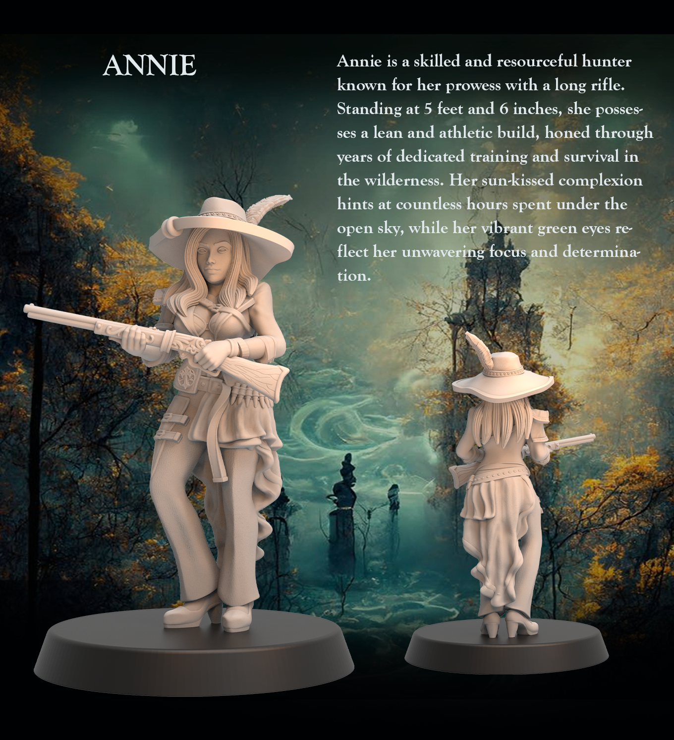 Huntress Riflewoman Annie - Huntress Riflewoman - 32mm - Heroic scale