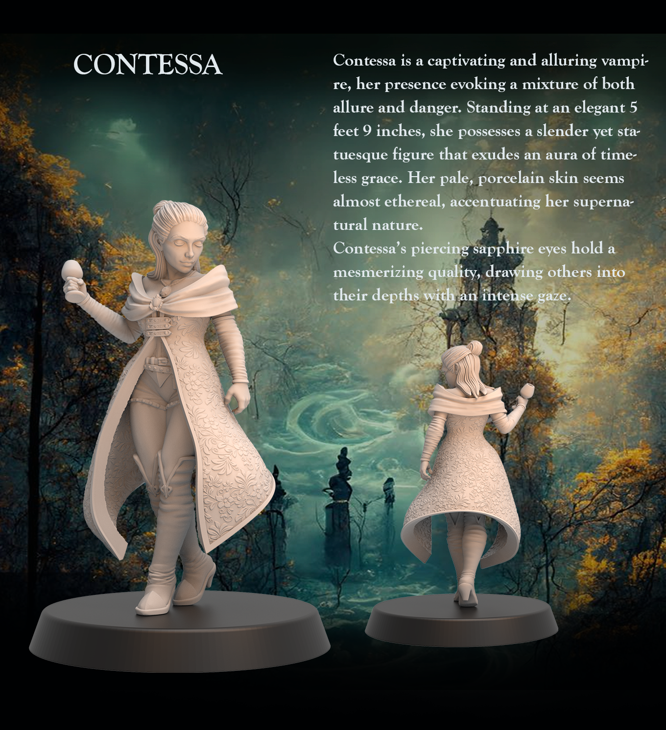 Vampire Countess Contessa -Vampire Countess Vampire Sister - 32mm - Heroic scale