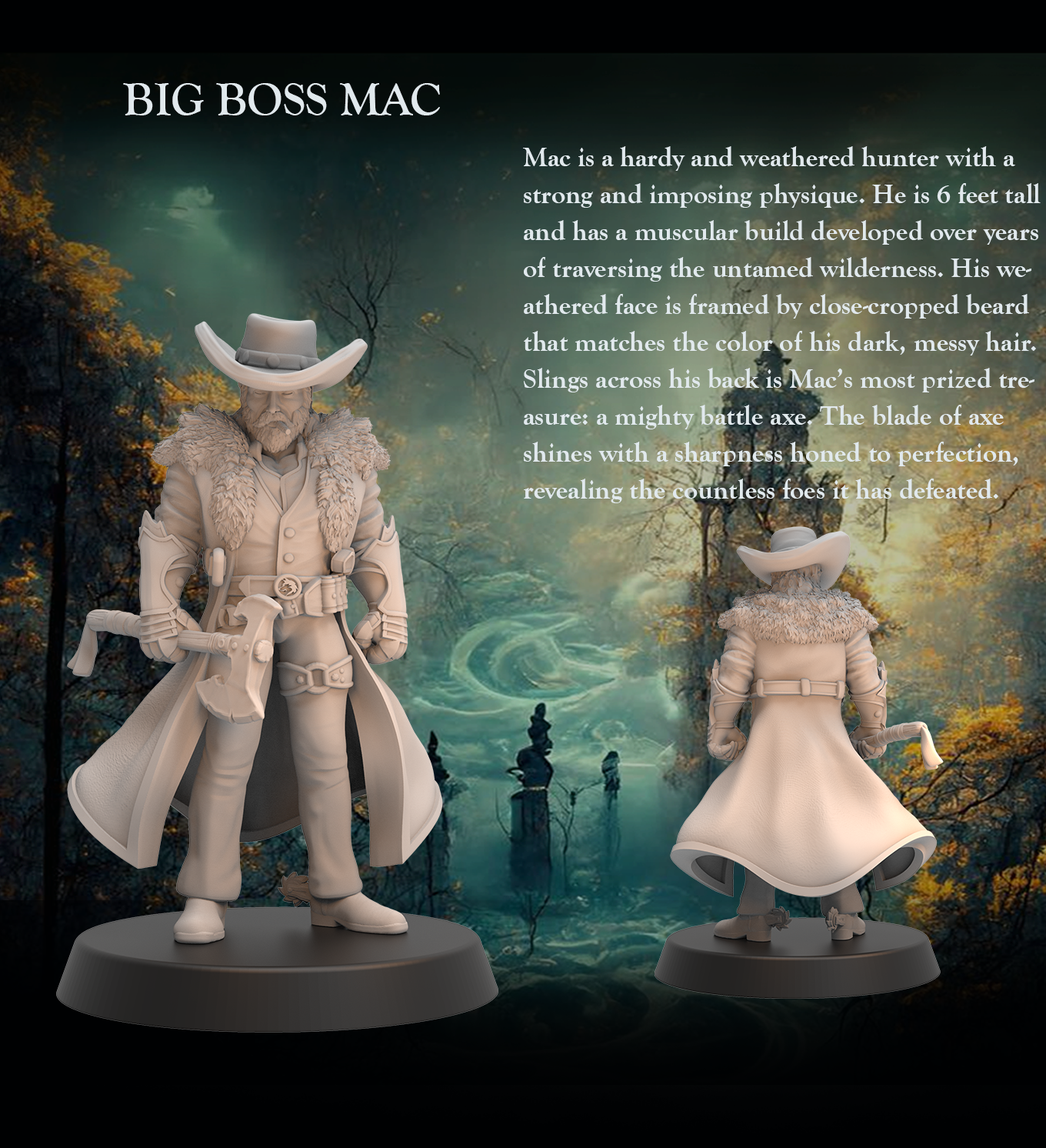 Boss Hunter Warrior Mac - Hunter Warrior Battle Axe - 32mm - Heroic scale