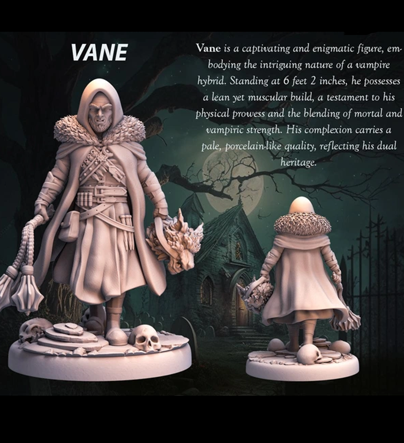 Vampire Hybrid Hunter Vane - Vampire Slayer Dark Slayer Gothic- 32mm - Heroic scale