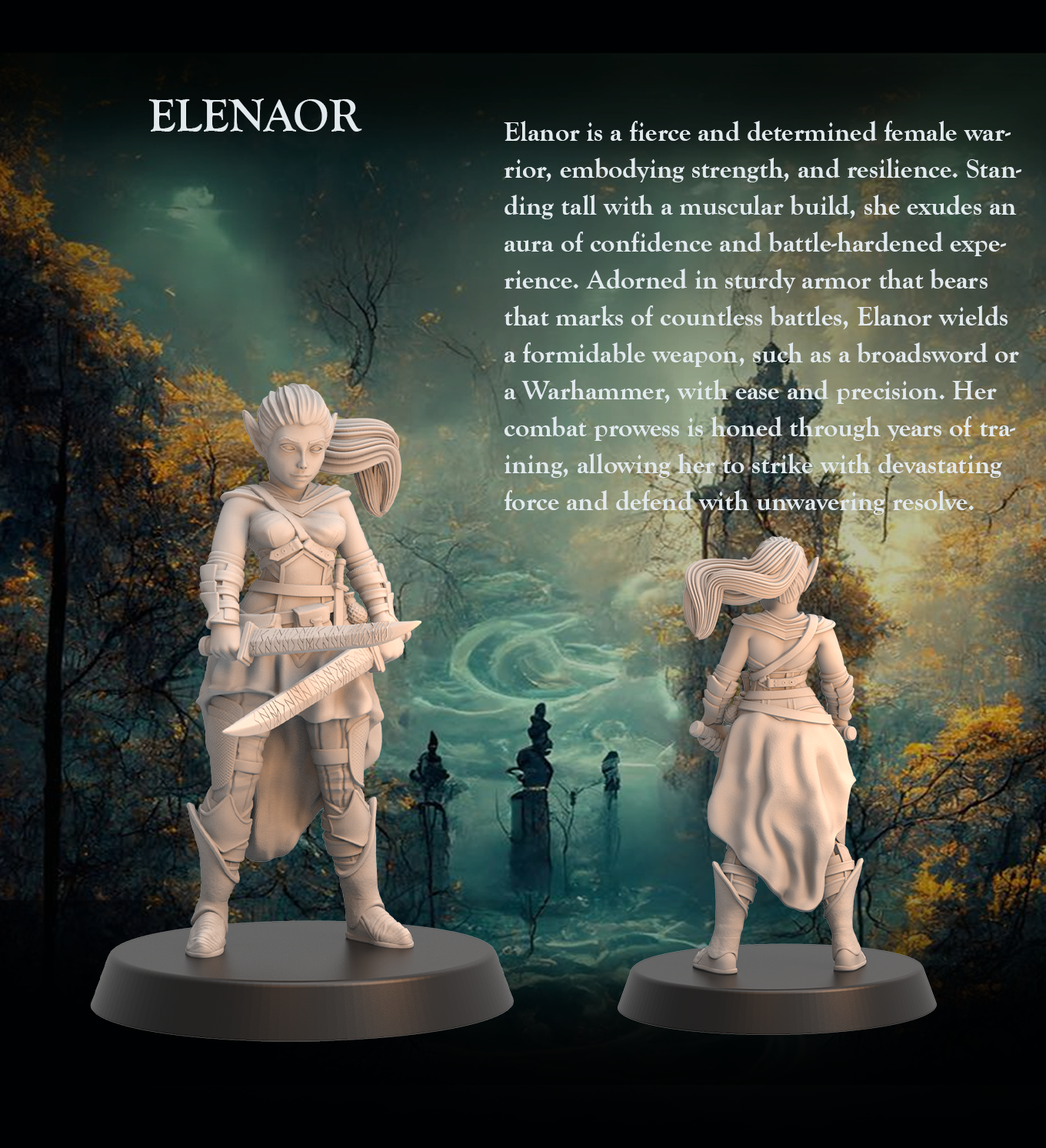 Elven Warrior Champion Elanor - Elven Warrior Champion - 32mm - Heroic scale