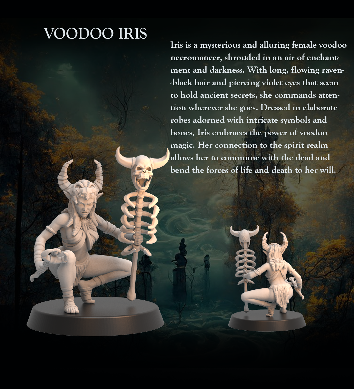 Voodoo Necromancer Iris - Voodoo Necromancer Witch Doctor - 32mm - Heroic scale