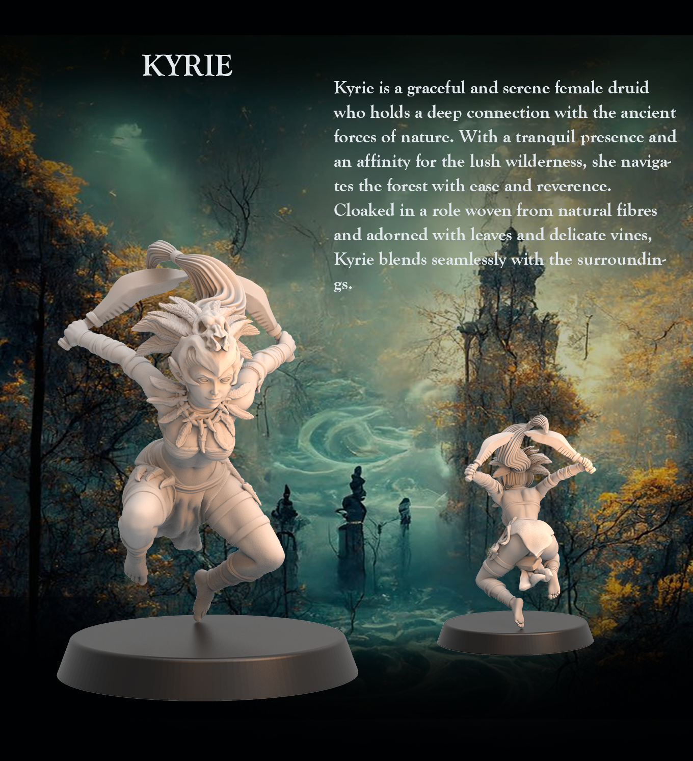Tribal warrior Kyrie - Dual-Wield Tribal Warrior - 32mm - Heroic scale