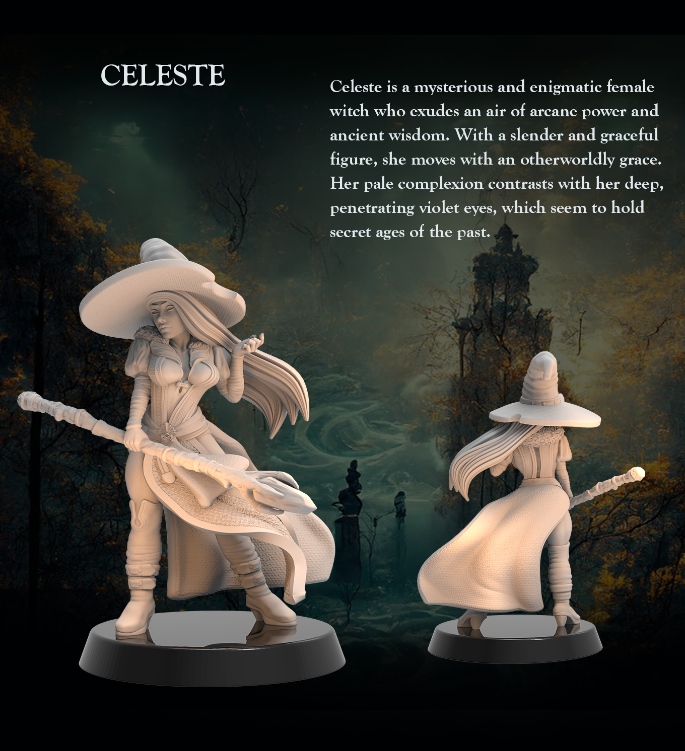Arcane Witch Celeste -Arcane Witch Arcane Enchantress 32mm - Heroic scale