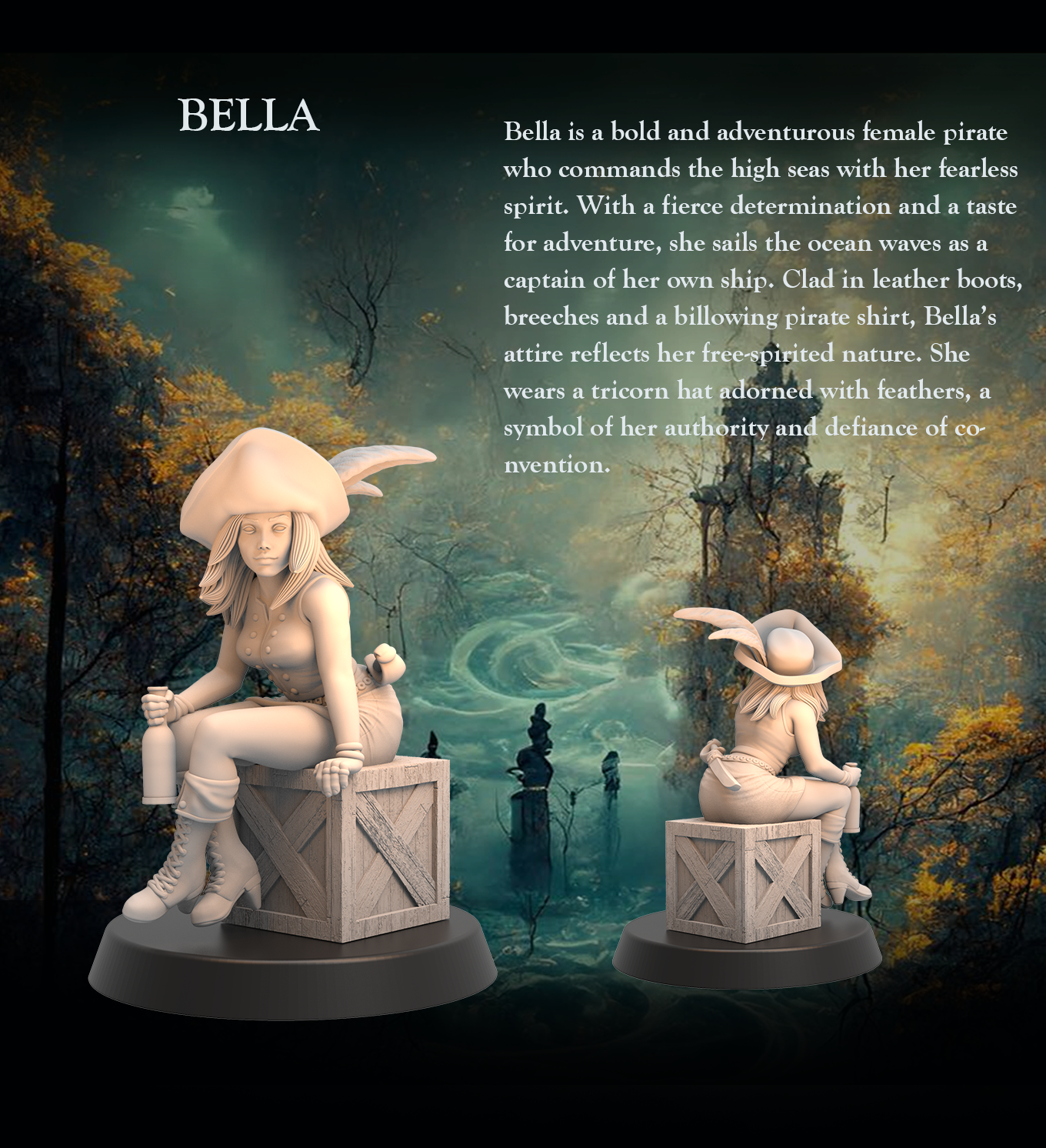 Pirate Bella - Female Pirate - 32mm - Heroic scale