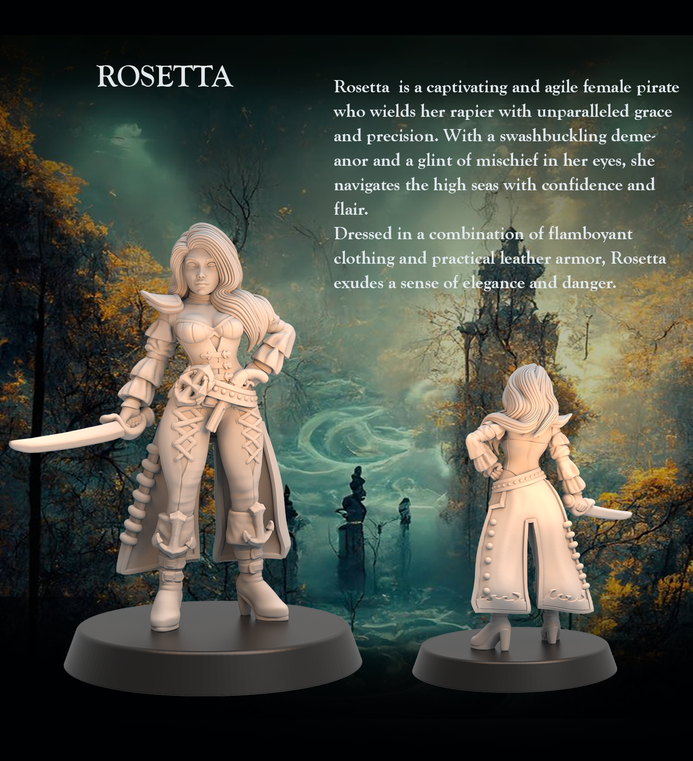 Sword Blade Pirate Rosetta - Sword Blade Pirate- 32mm - Heroic scale
