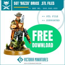 Sgt 'Bazza' Barry. FREE Download! 3D model