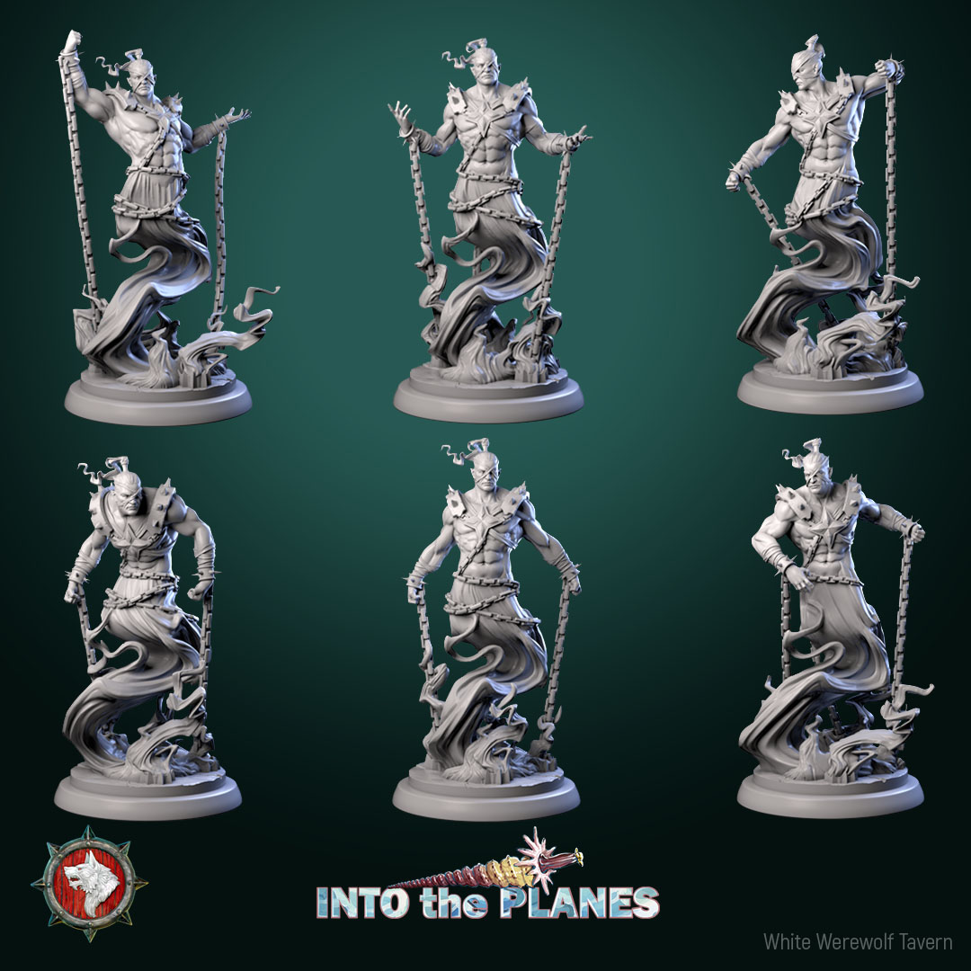 Djinni 32mm set 6 miniatures pre-supported